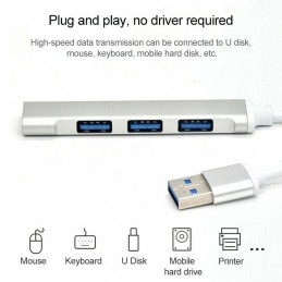 Cavo Prolunga USB 10m con Hub a 4 Porte - Hub USB 3.0