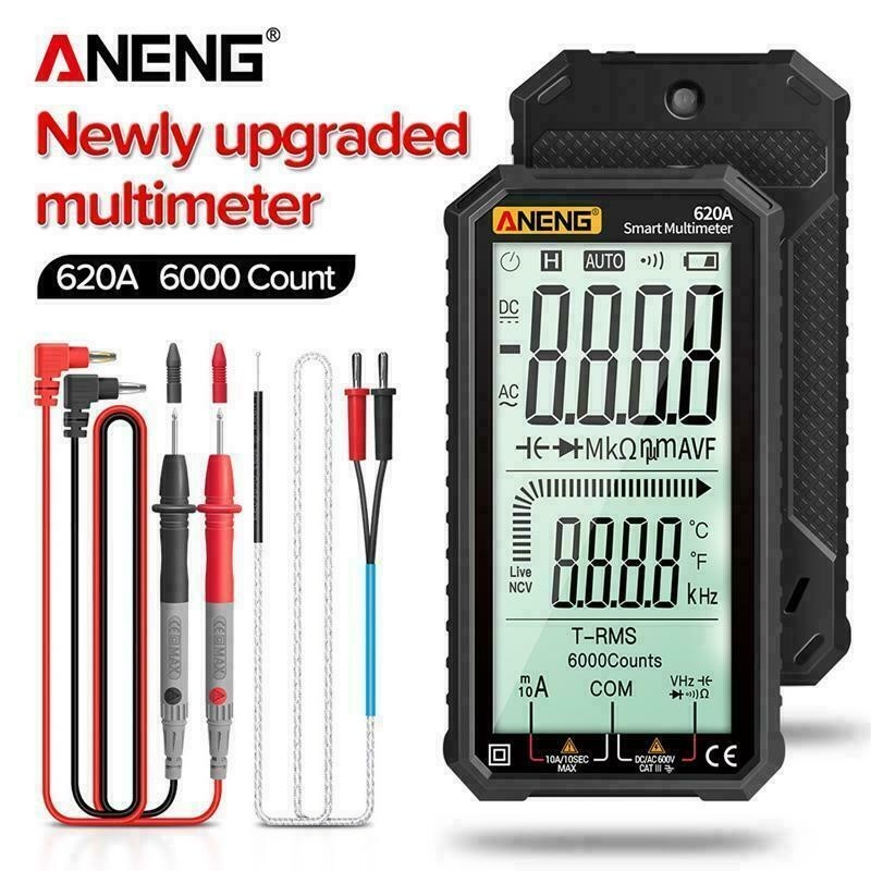 Multimetro digitale touch 620A 6000 ANENG T-RMS tester con termometro e luce led