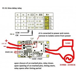 MODULO CON RELE' TEMPORIZZATO 12V