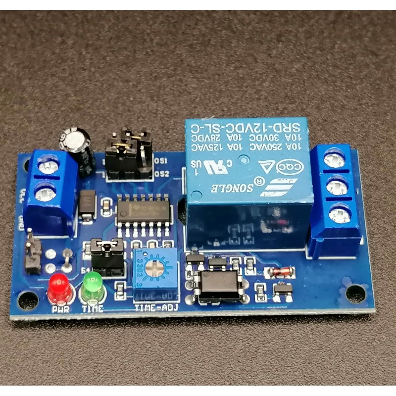 Modulo relè temporizzato 12v 1ch temporizzatore da 0 a 3700s