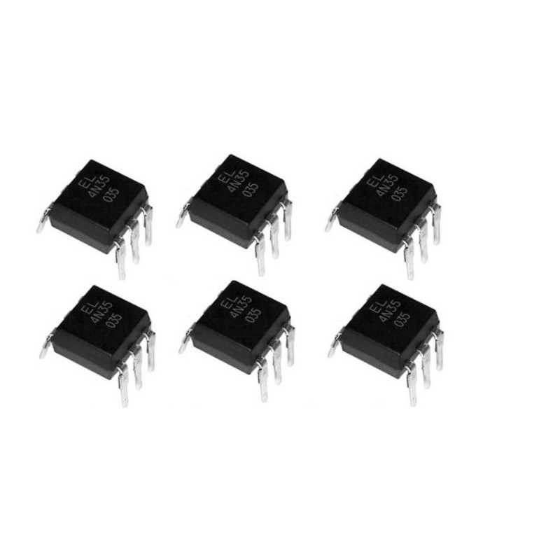 6 pezzi integrato optoisolatore 4N35 fotoaccoppiatore optocoupler EL4N35 a 6 pin
