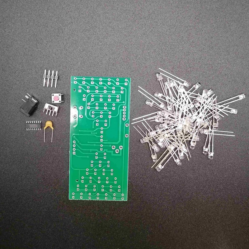 Kit fai da te a clessidra con 57 led bianco caldo 3mm