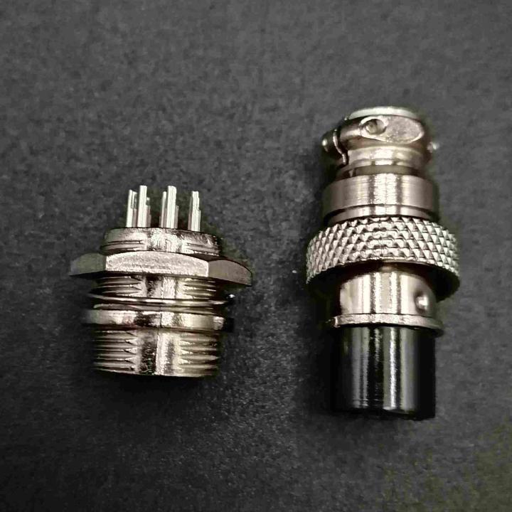 Kit connettori circolari gx16 8 pin 16mm maschio femmina da pannello