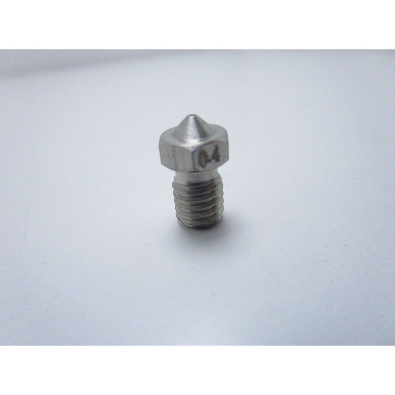 Ugello nozzle estrusore 0.4mm in acciaio M6 E3DV6 filamento 1.75mm stampante 3D 