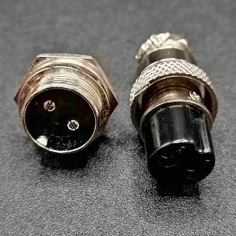 Kit Connettori circolari GX16-2 2 pin 16mm maschio femmina 20A 220Vdc