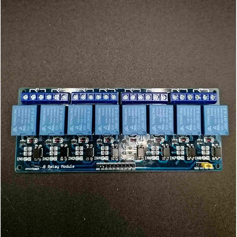 Modulo relè 5v 8ch canali per carichi fino AC 250V 10A Arduino AVR PIC ARM