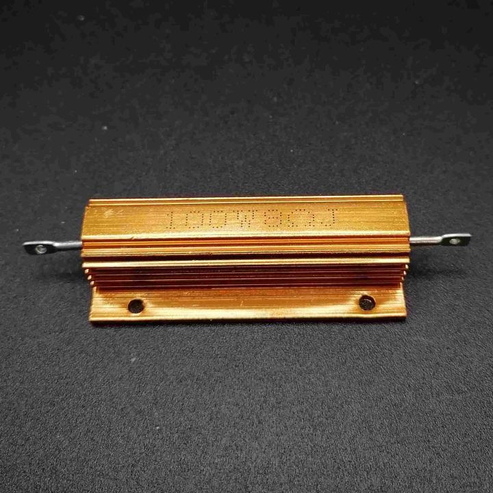 Armored resistor, 100W, 8 ohm, aluminum body with fins, 85x21x15mm