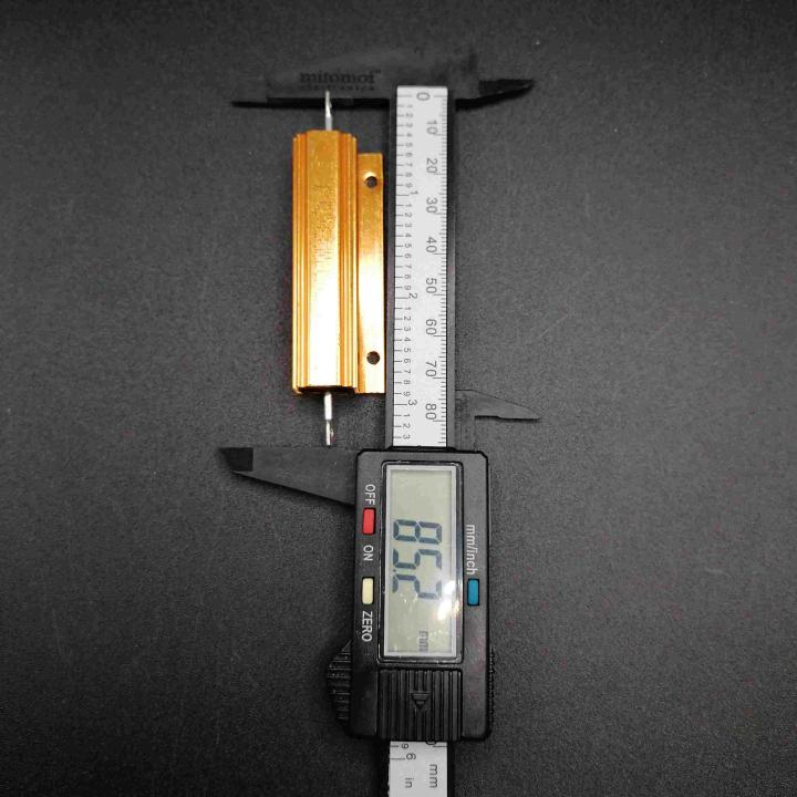 Armored resistor, 100W, 8 ohm, aluminum body with fins, 85x21x15mm