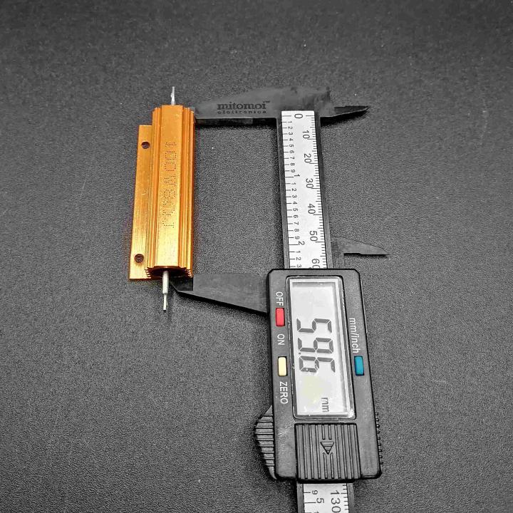 Armored resistor, 100W, 8 ohm, aluminum body with fins, 85x21x15mm
