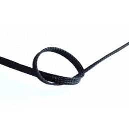 Guaina nera manica intrecciata Ø 8 m pet in nylon da 1 metro raccogli cavi