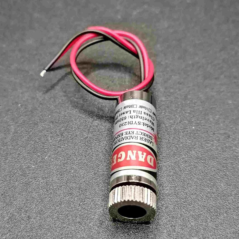 Laser a punto rosso 650nm 5mW 40mA 5V puntatore con messa a fuoco regolabile