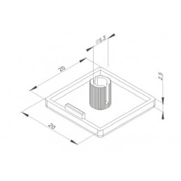 10pz tappo 20x20mm profilato estruso profilo in alluminio 2020 stampante 3D cnc