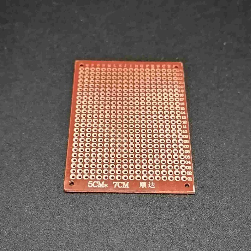 Basetta millefori 5x7cmm monofaccia bachelite per circuiti stampati pcb  arduino