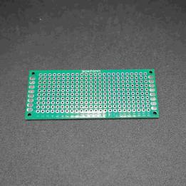 Basetta millefori bifacciale 30X70mm in vetronite passo 2,54mm per realizzazione pcb circuiti
