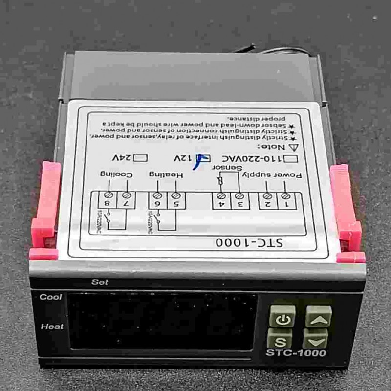 Termostato digitale lcd 12v 10A stc-1000 con sonda ntc per controllo  temperature