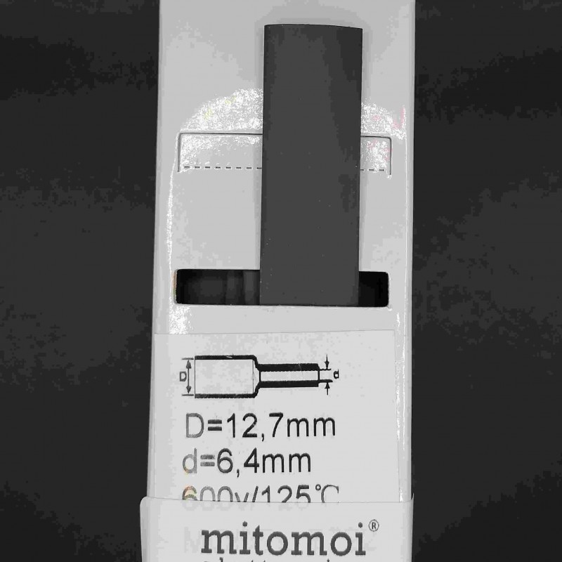 Guaina Termorestringente termoretraibile Ø 12,7MM 1 metro alta qualità