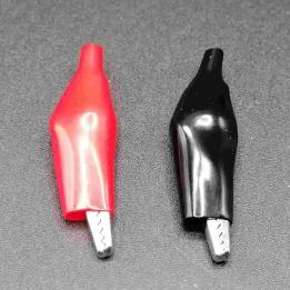 Pinze a Coccodrillo 54mm Rosso e Nero da Saldare per Progetti Elettronici