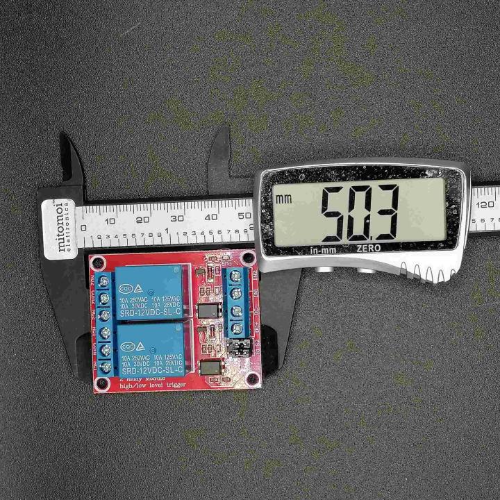 Modulo scheda relè 12v 2ch canali optoisolati per arduino avr dsp arm mcu 5x4cm