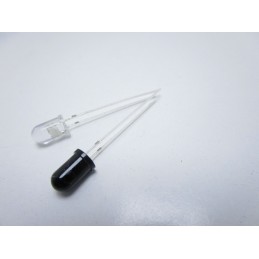 Kit 20 pz diodi led ir 5mm infrarosso 940nm emettitore ricevitore