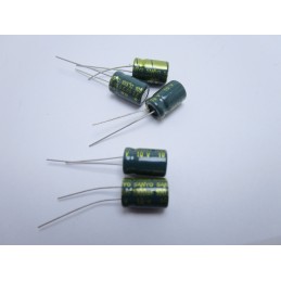 5 pezzi Condensatore elettrolitico verticale 10v 1000uf 8mmx12mm