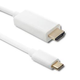 Cavo USB Qoltec HDMI spina, USB C spina, USB 3.1, 1 m – 50414