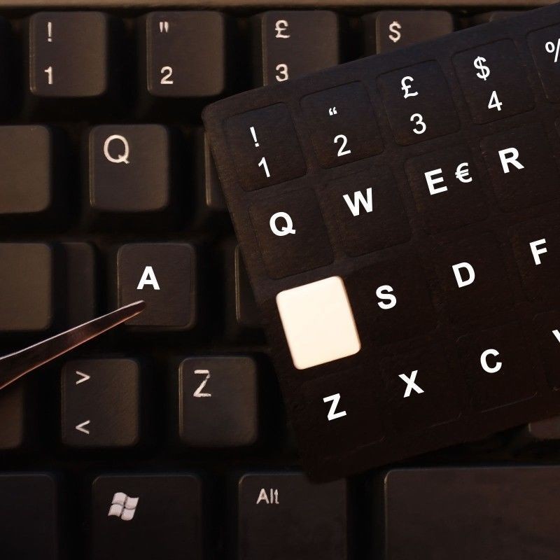 Magia Wireless Keyboard grigio e nero Hangul lettere su bianco Stickers sfondo iMac Adesivi tastiera coreana per Macbook Grande copertura della tastiera alternativa 