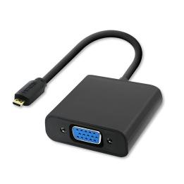 Cavo video Qoltec D-Sub 15pin HD presa, Jack 3,5 mm presa, micro HDMI spina, 200 mm – 50403