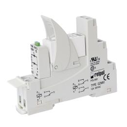Relpol interface relay with socket PI84, 230 V AC, DPDT (set) – PI84-230AC-M93G-MS-2012