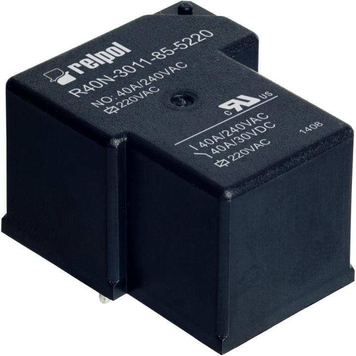 Relè di potenza Relpol R40N, 220 V AC, SPDT, 40 A – R40N-3011-85-5220