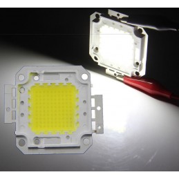 Chip power LED 100w watt luce bianco freddo 36v 6500K per ricambio faro esterno