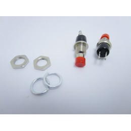 2pz Pulsante da panello on /off con tasto rosso normalmente aperto spst 250V