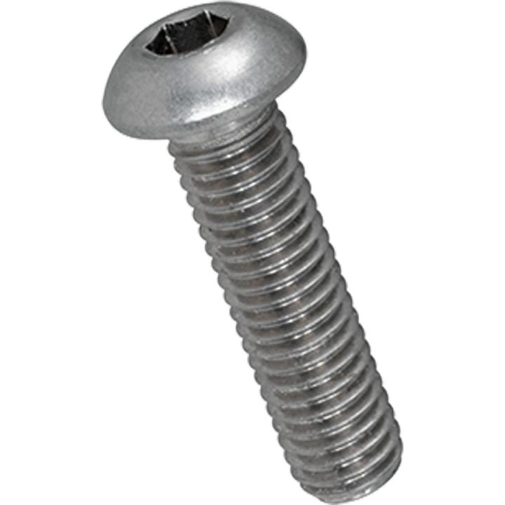 Vite Bossard M4×12, testa sferica, brugola HEX 2,5mm, acciaio INOX A4, ISO 7380-1 (confezione da 100 pz) – 1720791