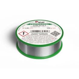 Filo di stagno senza piombo Sn99,3Cu0,7 Ø 0,7 mm, bobina da 100 g Cynel – SN99C-0.7/0.1