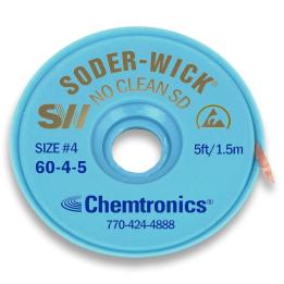 Treccia dissaldante Chemtronics Soder-Wick No Clean 2,8 mm, rotolo da 1,5 m – SW60-4-5