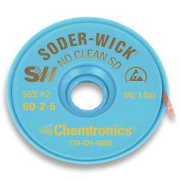 Treccia dissaldante Chemtronics Soder-Wick No Clean 1,5 mm, rotolo da 1,5 m – SW60-2-5
