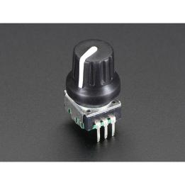 Encoder rotativo 24 impulsi con pulsante integrato e manopola inclusa, montaggio a pannello – Adafruit 377