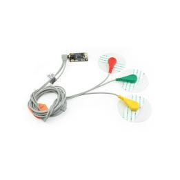 Sensore di battito cardiaco ECG con AD8232, uscita analogica, Gravity 3 pin, con elettrodi – DFRobot SEN0213