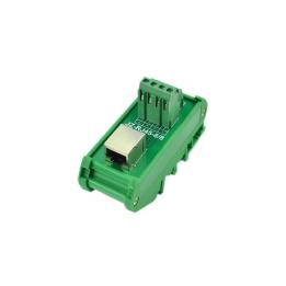 Adattatore RJ45 femmina – morsettiera a 8 poli per guida DIN, versione orizzontale – DFRobot FIT0852