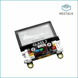 Transparent OLED display 1.51" 128 × 64 blue Unit Glass2, SSD1309, I2C, Grove connector – M5Stack U158-B