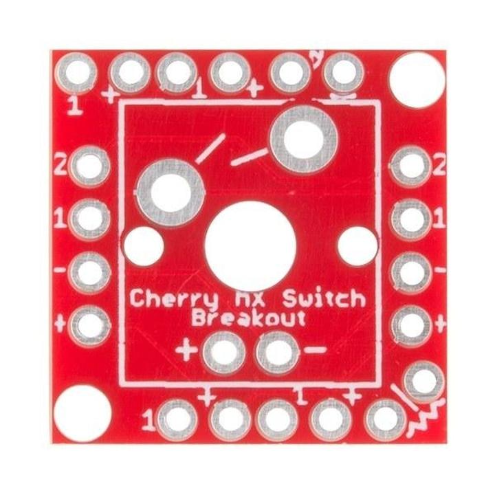 Breakout per switch meccanici Cherry MX e MX2A, componibile a matrice, footprint per LED 3 mm e diodo – SparkFun 13773