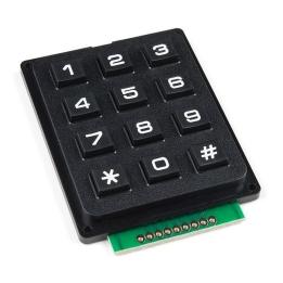 Tastierino numerico a matrice 12 tasti, layout telefonico 0–9 * , uscita a 7 pin – SparkFun 14662