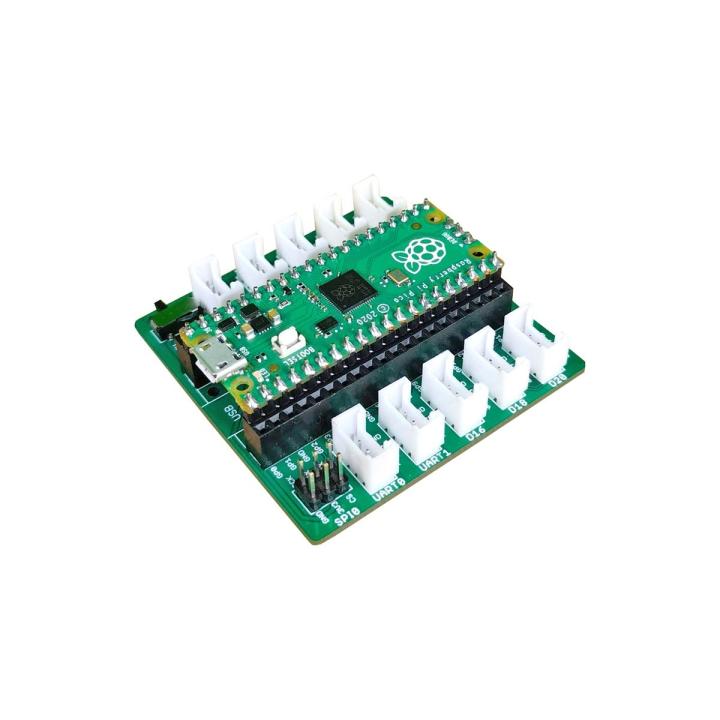 Grove Shield for Raspberry Pi Pico, 10 Grove connectors, SPI and SWD, 3.3/5 V selector – Seeed Studio 103100142