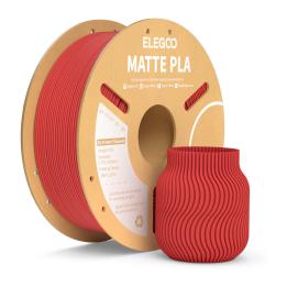 Filamento PLA Matte Elegoo Ruby Red (rosso rubino) 1,75 mm, bobina 1 kg