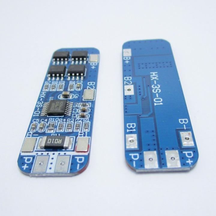 Circuito di protezione e ricarica celle 12V 10A BMS per pacchi batterie 3s 18650