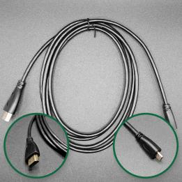 Cavo micro HDMI a HDMI 1,8 metri Alta Qualità 4K Ultra HD per Fotocamere, TV, GoPro, Sony, Raspberry Pi