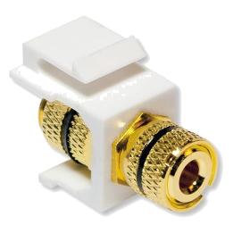 Keystone module with screw terminals for speaker cables, black, LogiLink