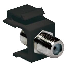 Accoppiatore keystone con connettori F femmina/femmina 75 Ohm, montaggio a scatto, nero LogiLink