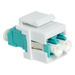 Accoppiatore per fibra ottica LC duplex multimodale con telaio keystone, acqua e bianco LogiLink