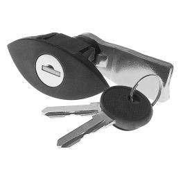 Key lock with lever for panels, 27 x 20 mm cut-out, black, Intellinet – 915694