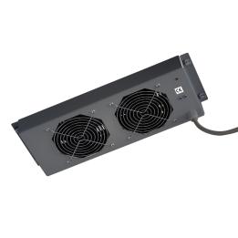 Gruppo 2 ventole da tetto senza termostato per armadi rack 19", 230 V AC, nero Intellinet – 711166
